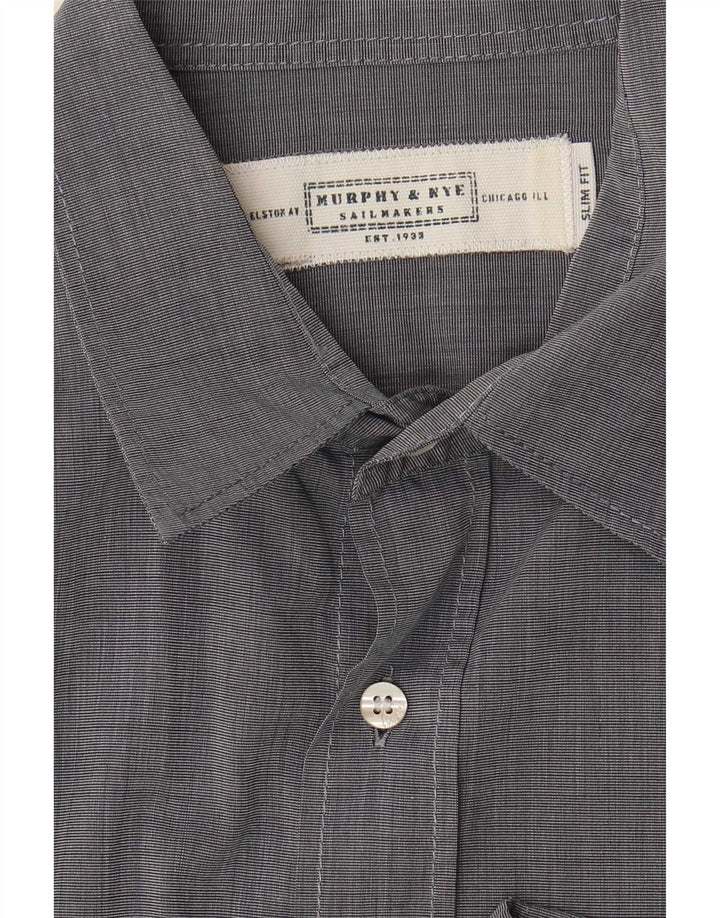 Camicia slim fit da uomo Murphy & Nye grande grigia