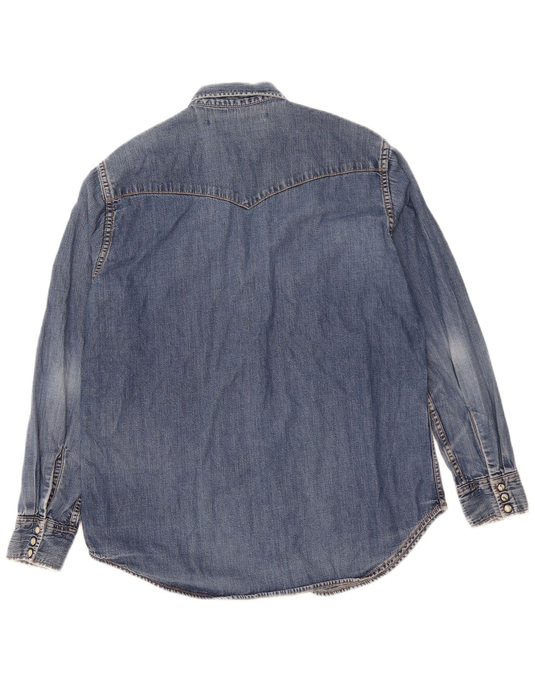 Camicia di jeans da uomo Lee in cotone blu medio