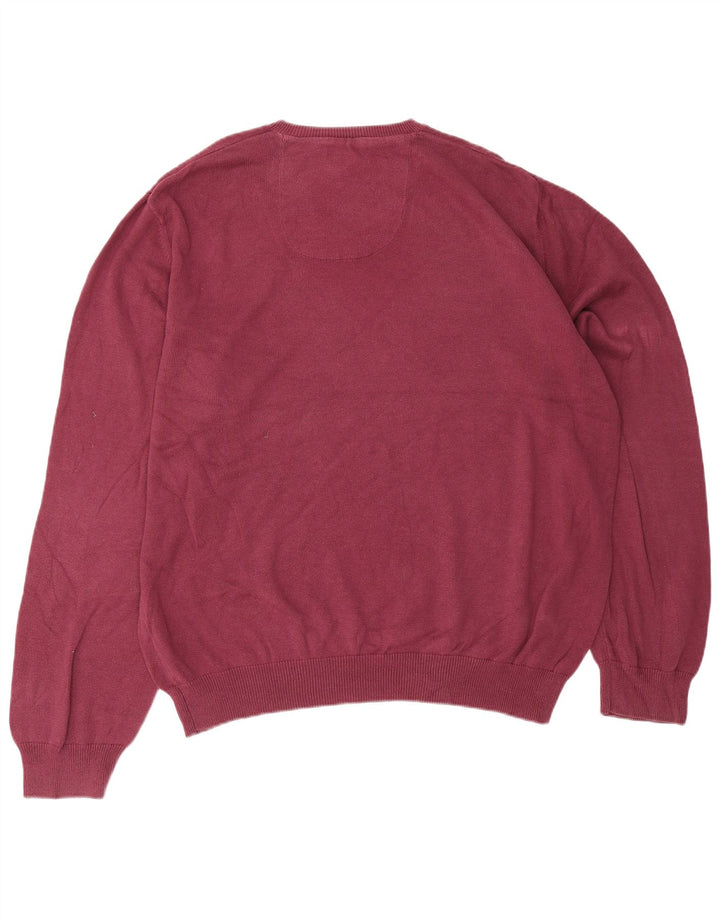 Maglione da uomo Marks & Spencer vestibilità regolare con scollo a V 2XL cotone marrone
