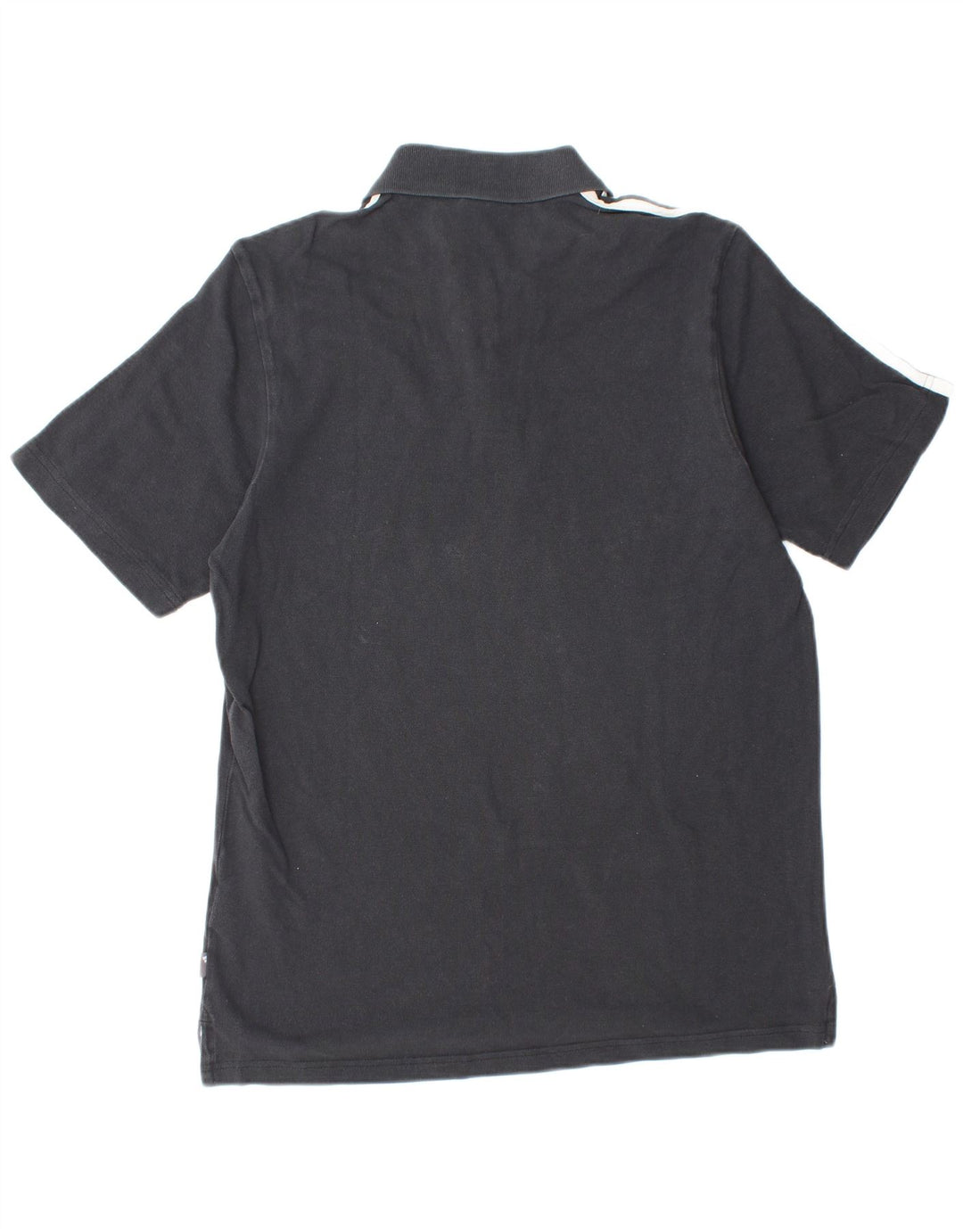 ADIDAS Mens Polo Shirt Medium Black Cotton