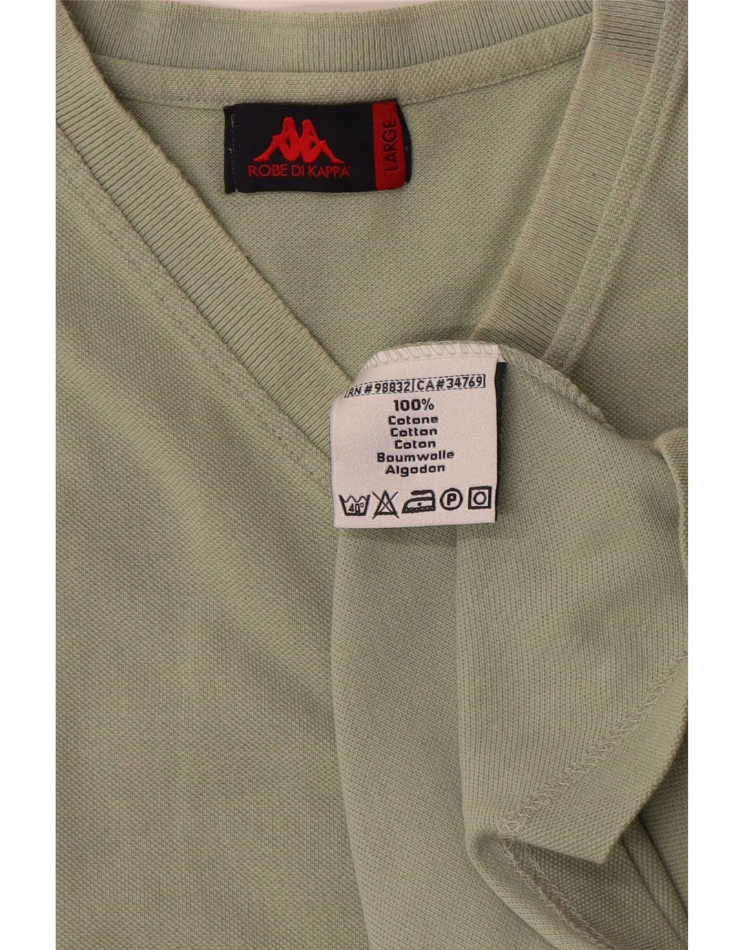 T-shirt Kappa Uomo Top Large Verde Cotone