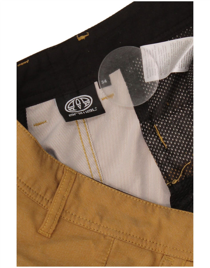 Pantaloncini chino da uomo Animal W34 Large Beige Poliestere