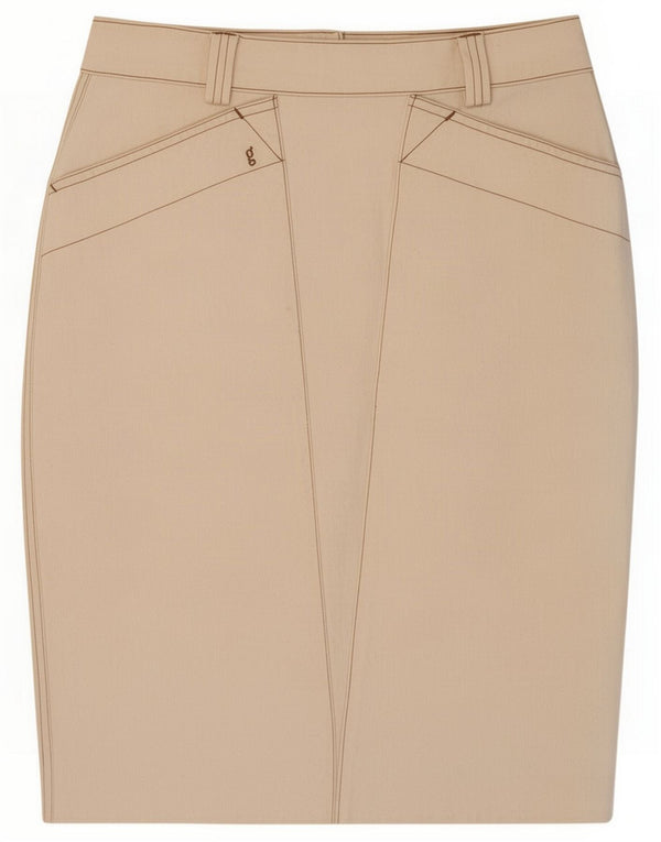 GARDEUR Gonna tubino da donna UK 12 Media W28 Cotone beige