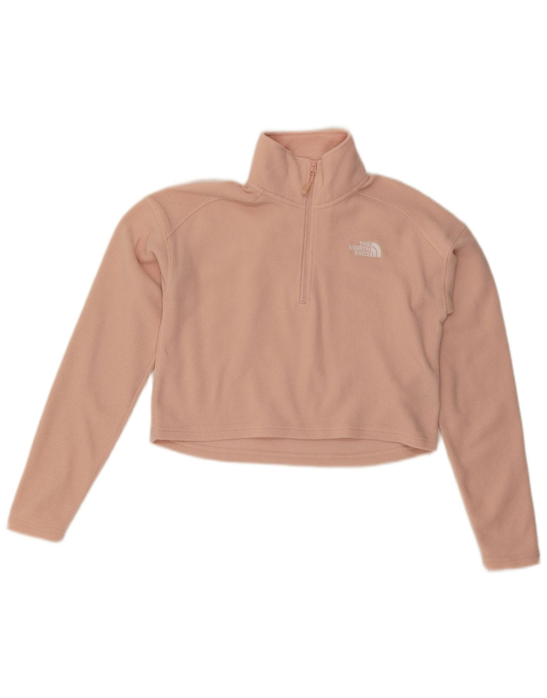 THE NORTH FACE Maglione in pile da donna oversize con collo corto e zip UK 6 XS Rosa