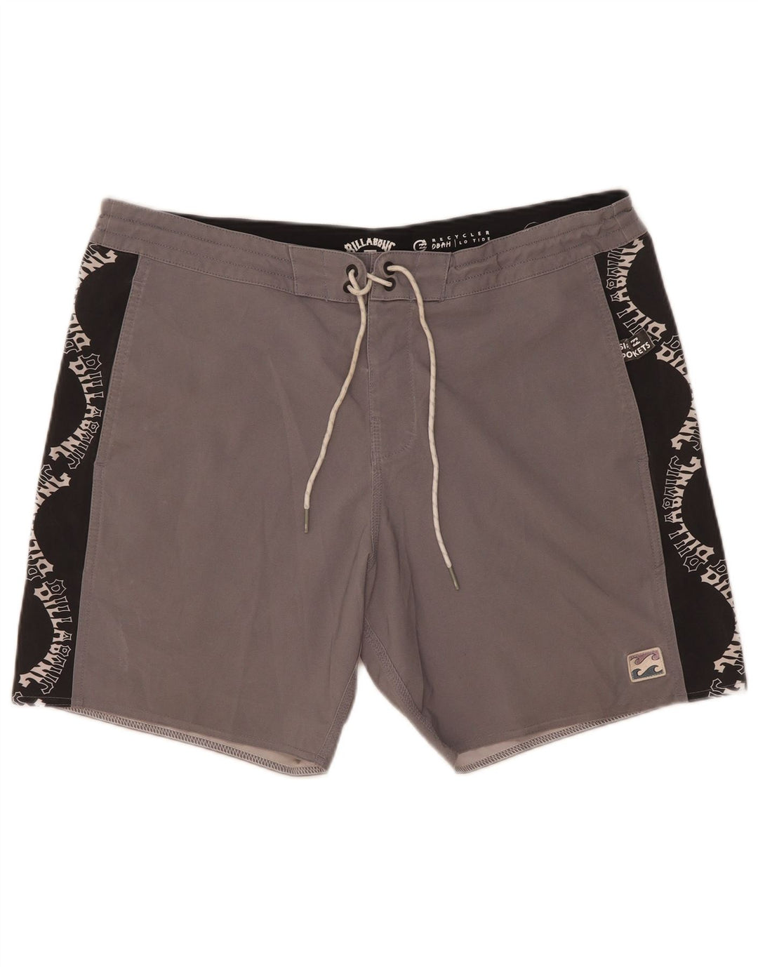 Pantaloncini da bagno grafici da uomo Billabong grandi in poliestere color block grigio