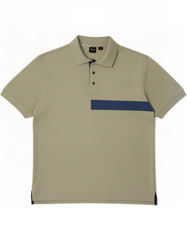 Polo da uomo Hugo Boss Large verde a blocchi di colore