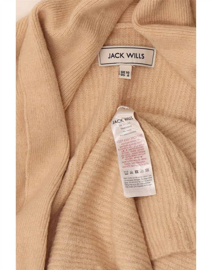 Maglione cardigan lungo oversize da donna Jack Wills UK 10 piccolo Beige