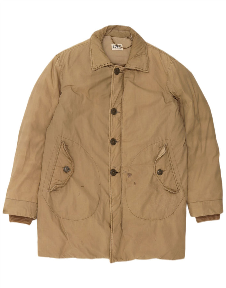 Cappotto imbottito da uomo EDWIN UK 38 Cotone beige medio