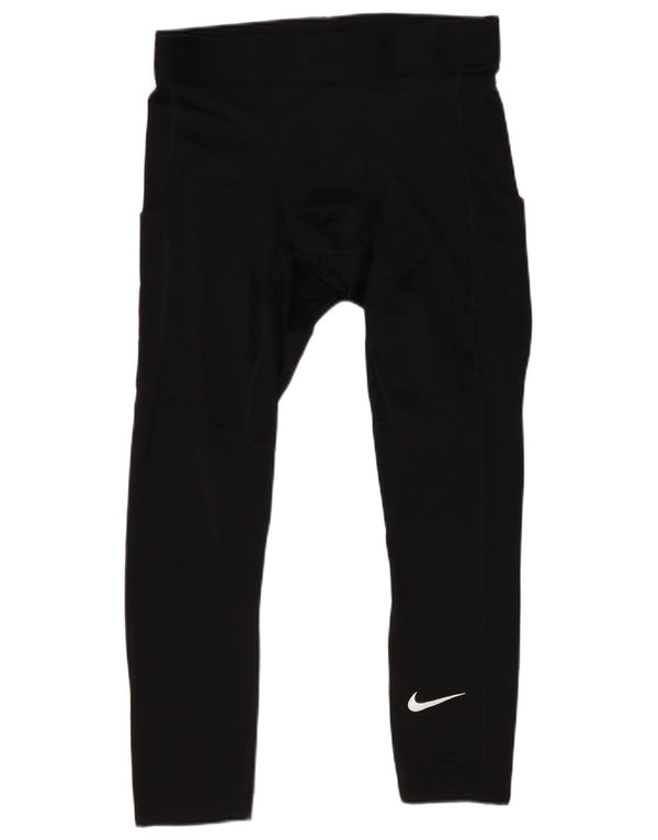 Leggings corti Nike da donna, vestibilità attillata, UK 12, medio, nero, poliestere