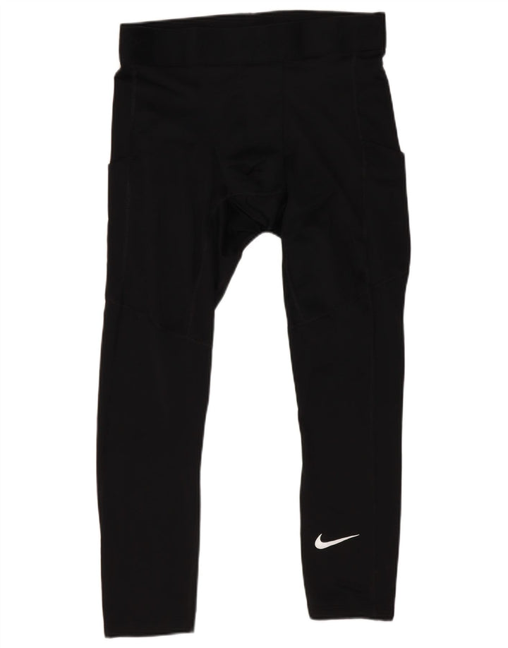Leggings corti Nike da donna, vestibilità attillata, UK 12, medio, nero, poliestere