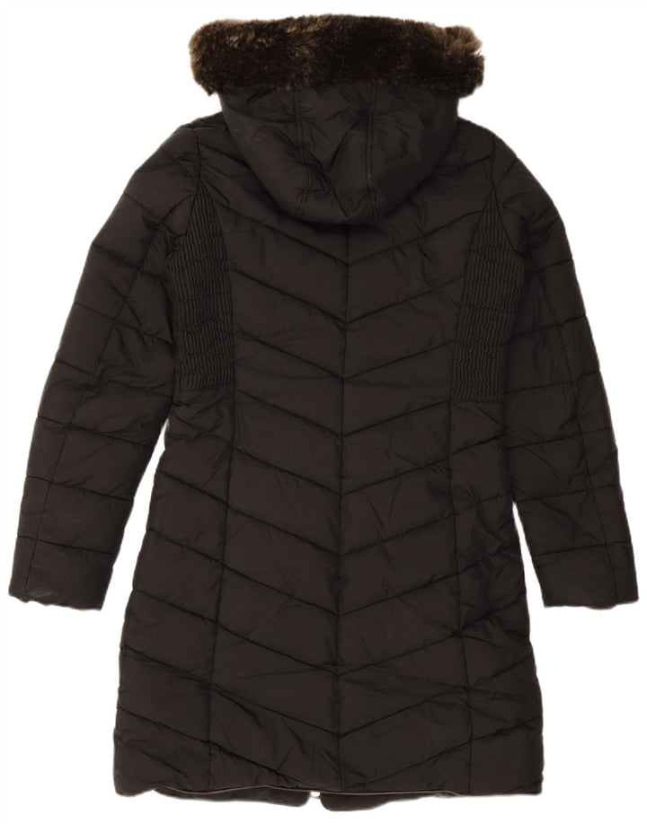 Cappotto imbottito con cappuccio da donna Joules UK 8 piccolo poliestere nero