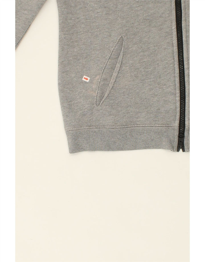 NIKE Womens Graphic Zip Hoodie Sweater UK 14 Medium Grey Cotton Vintage Nike and Second-Hand Nike from Messina Hembry 