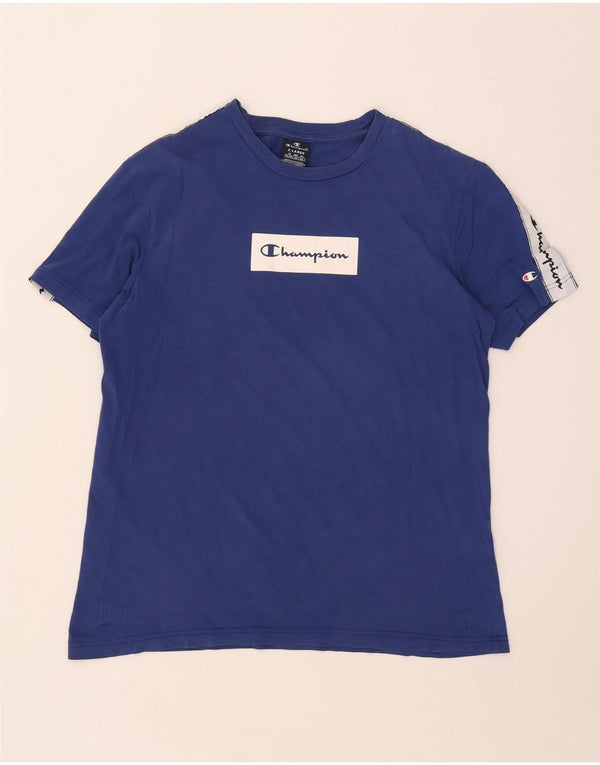 T-shirt grafica da uomo Champion Top XL Blu Colourblock