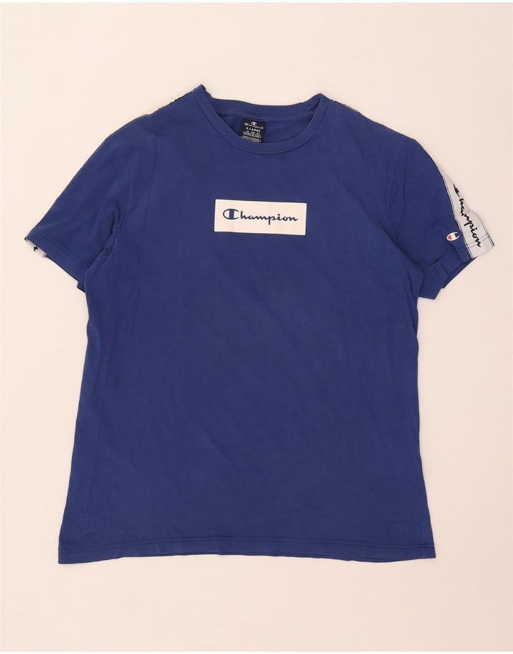 T-shirt grafica da uomo Champion Top XL Blu Colourblock