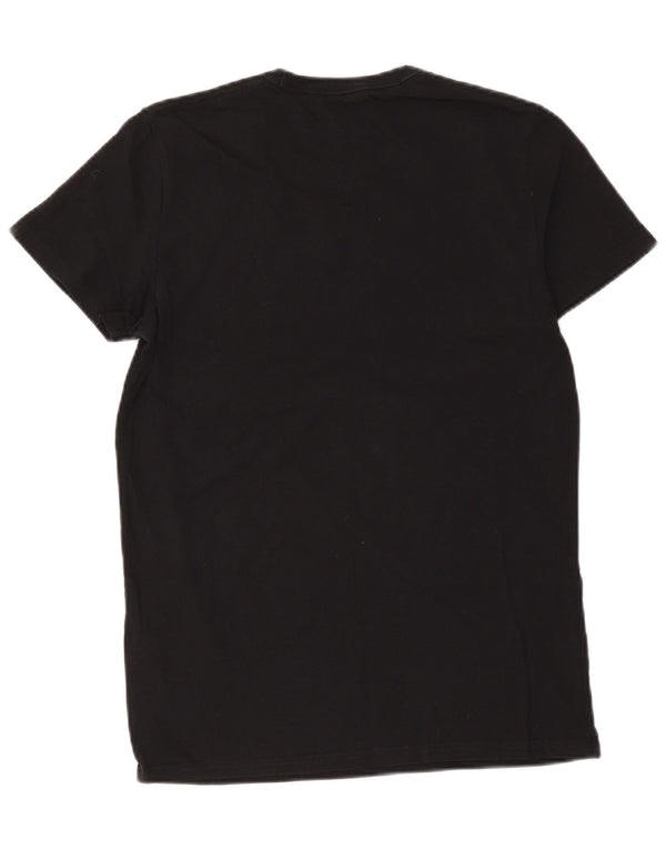 T-shirt grafica da uomo Hollister Top Small in cotone nero