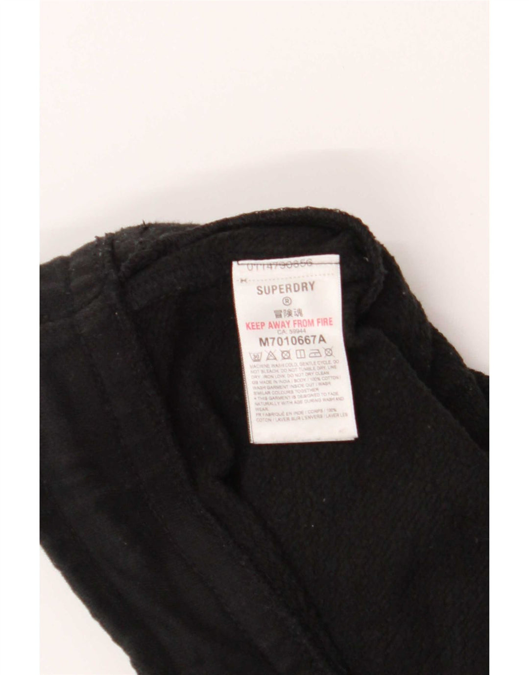 Pantaloni da tuta da uomo Superdry Joggers in cotone nero medio