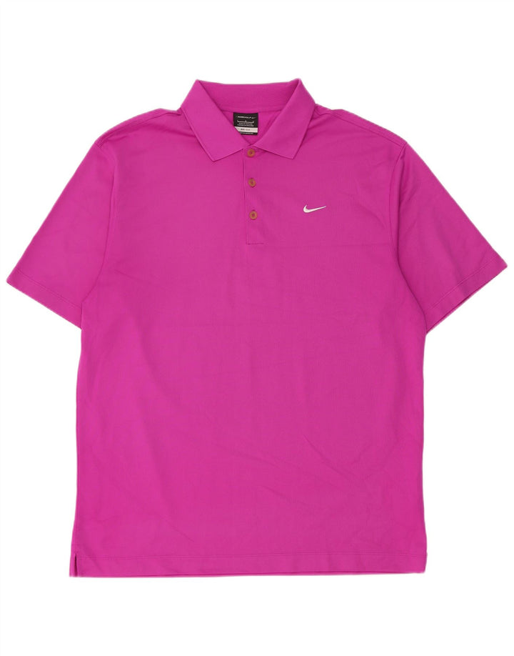 Polo Nike da uomo Dri Fit grande rosa in poliestere