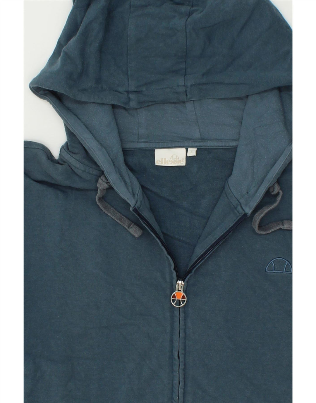 ELLESSE Womens Oversized Zip Hoodie Sweater UK 10 Small Blue Cotton Vintage Ellesse and Second-Hand Ellesse from Messina Hembry 