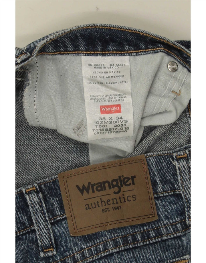 Jeans dritti da uomo Wrangler W38 L34 cotone blu