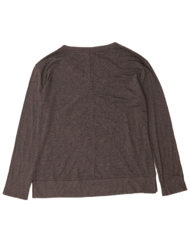 Maglione maglione Reebok da donna con scollo a V UK 18 XL poliestere grigio