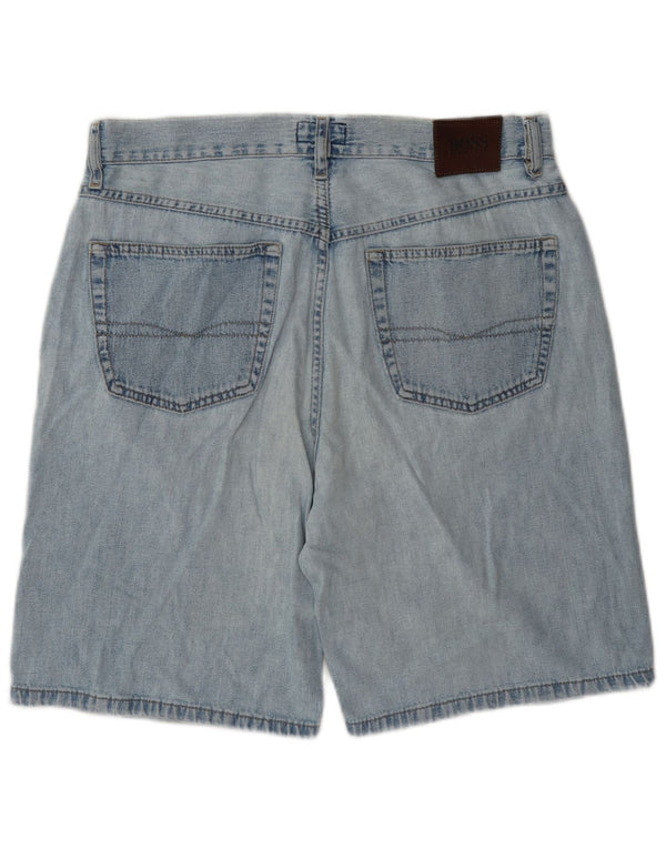 Pantaloncini di jeans da uomo Hugo Boss W35 grandi blu