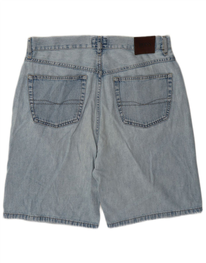 Pantaloncini di jeans da uomo Hugo Boss W35 grandi blu