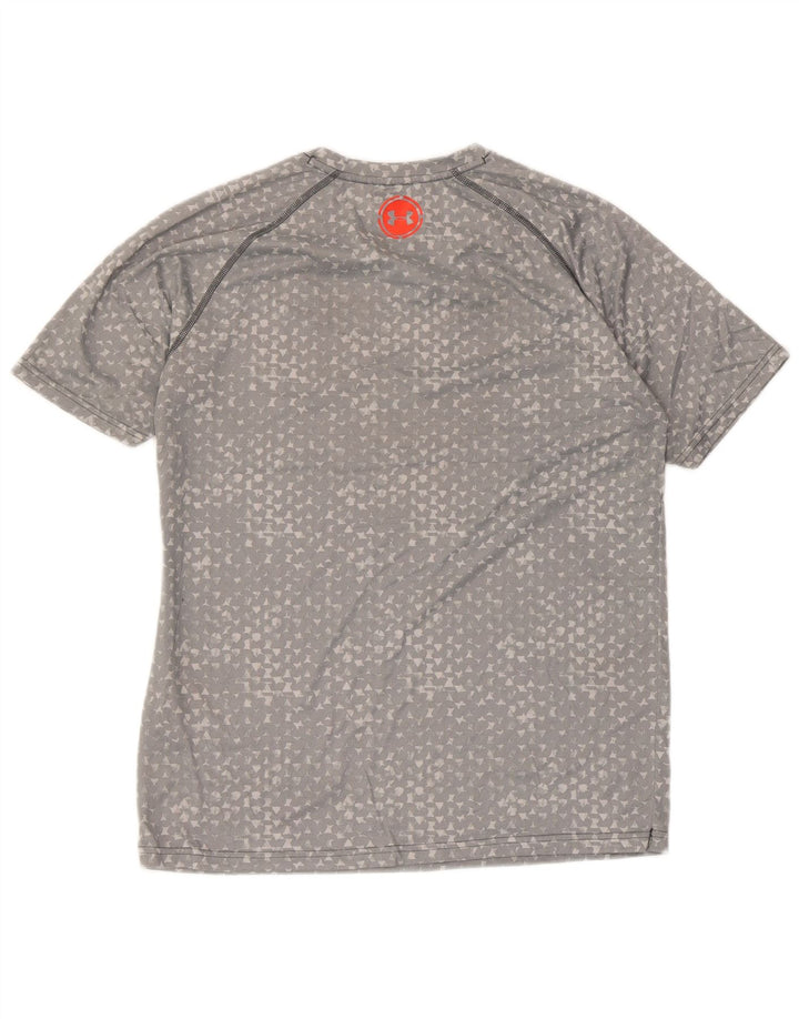 T-shirt da uomo UNDER ARMOUR Heat Gear Top grigio medio geometrico