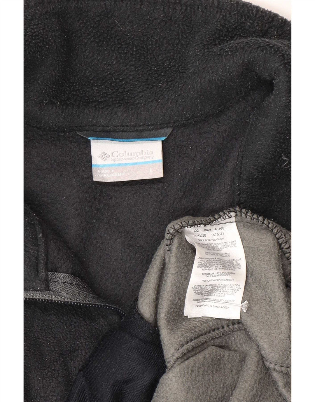 Giacca in pile da uomo Columbia UK 40 Large Grigio Colourblock Poliestere
