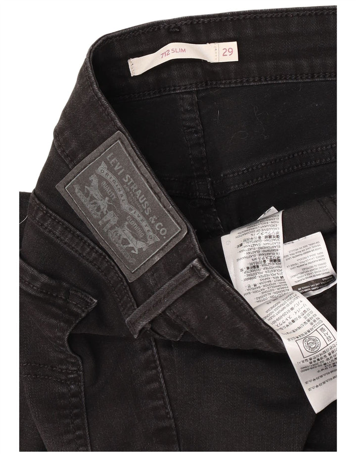 Jeans Levi's 712 Slim da donna W29 L27 cotone nero