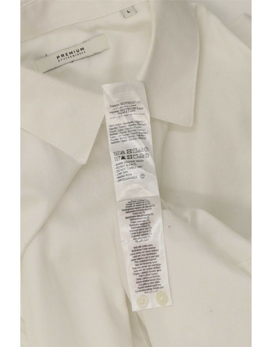 Camicia da uomo Jack & Jones grande in cotone bianco