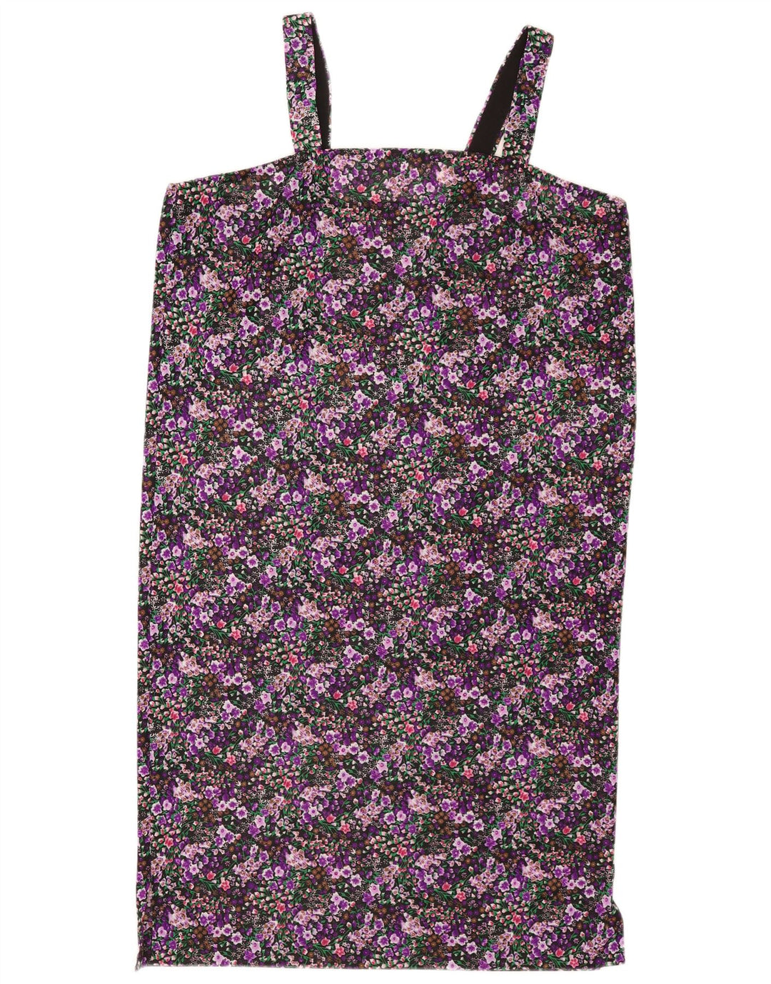 Prendisole vintage da donna UK 14 grande floreale multicolore