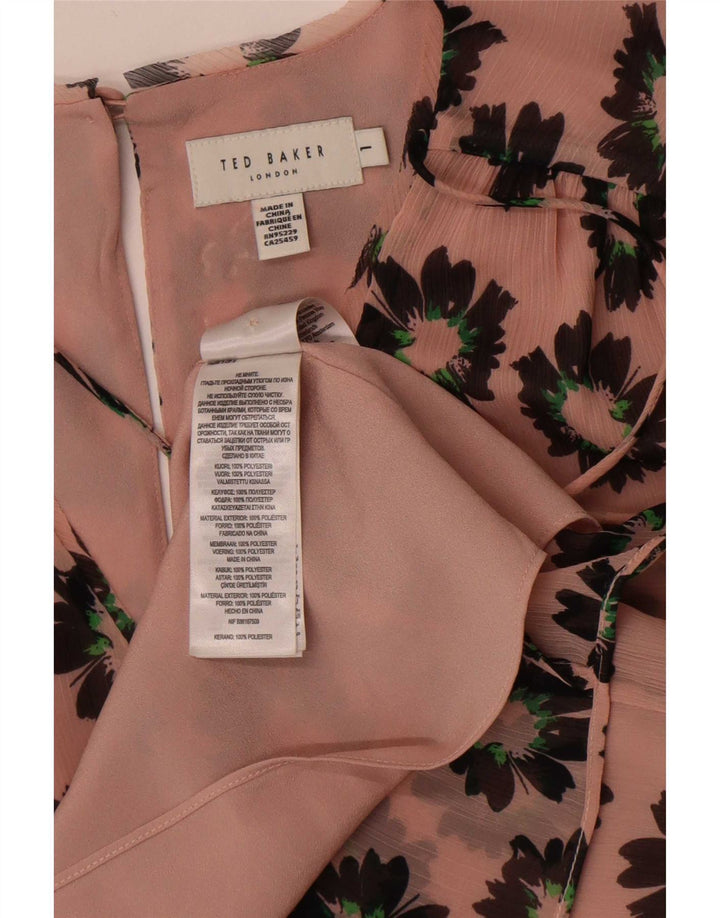 Cardigan da donna Ted Baker Top taglia 1 XS poliestere floreale rosa