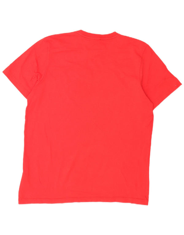 T-shirt grafica da uomo Adidas Top XL in cotone rosso