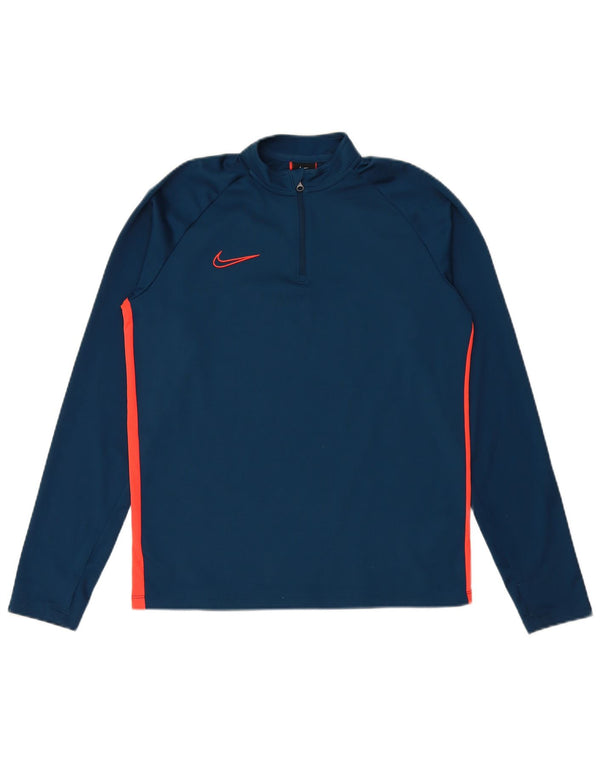 Top della tuta pullover da ragazzo NIKE 15-16 anni XL poliestere blu navy