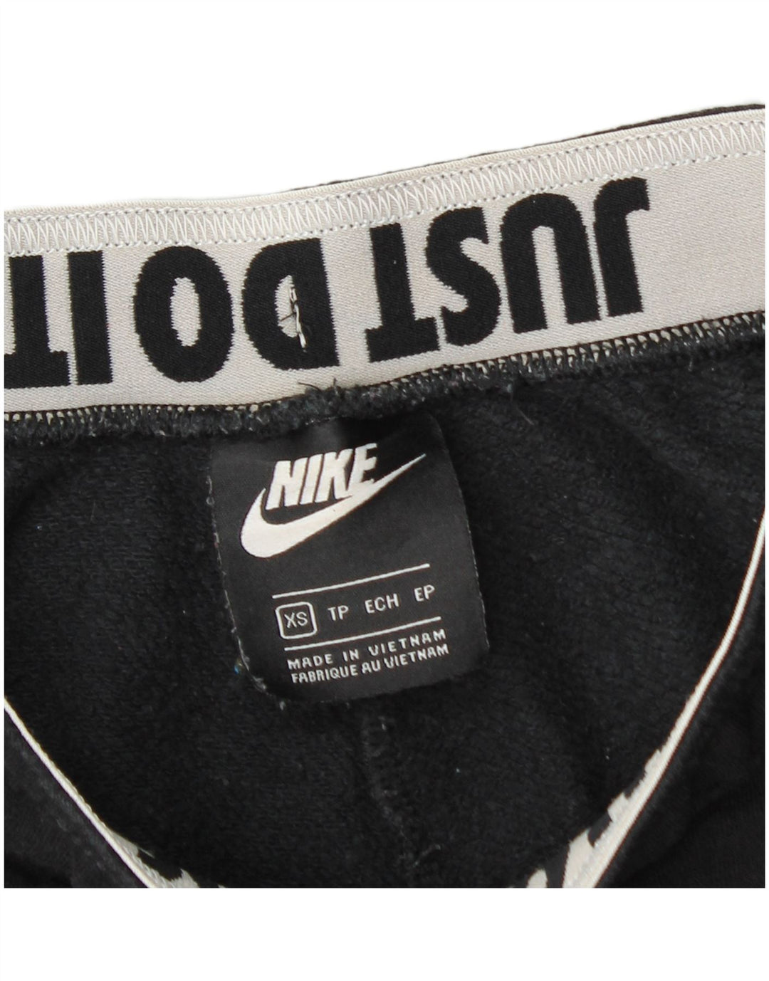 NIKE Pantaloni da tuta con grafica da donna Joggers UK 4 XS Cotone nero