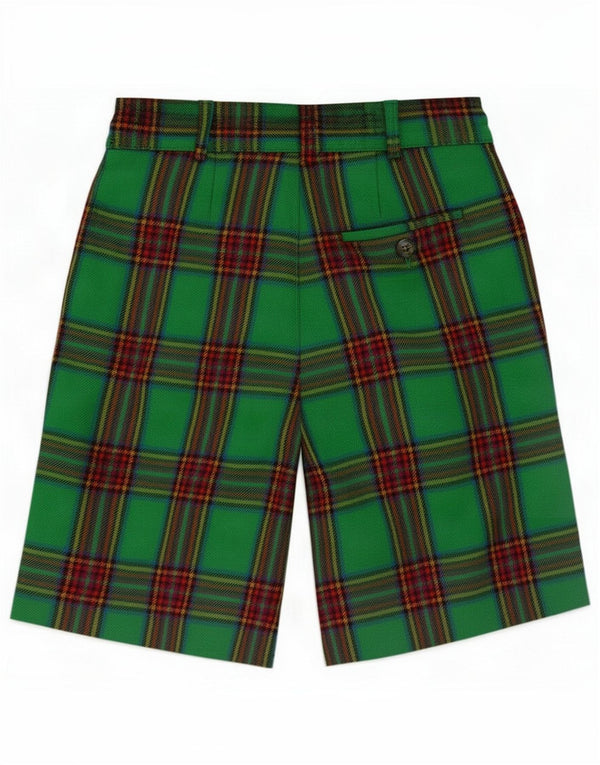 Henry Cottons Pantaloncini casual a vita alta da donna IT 40 Small W26 Plaid verde
