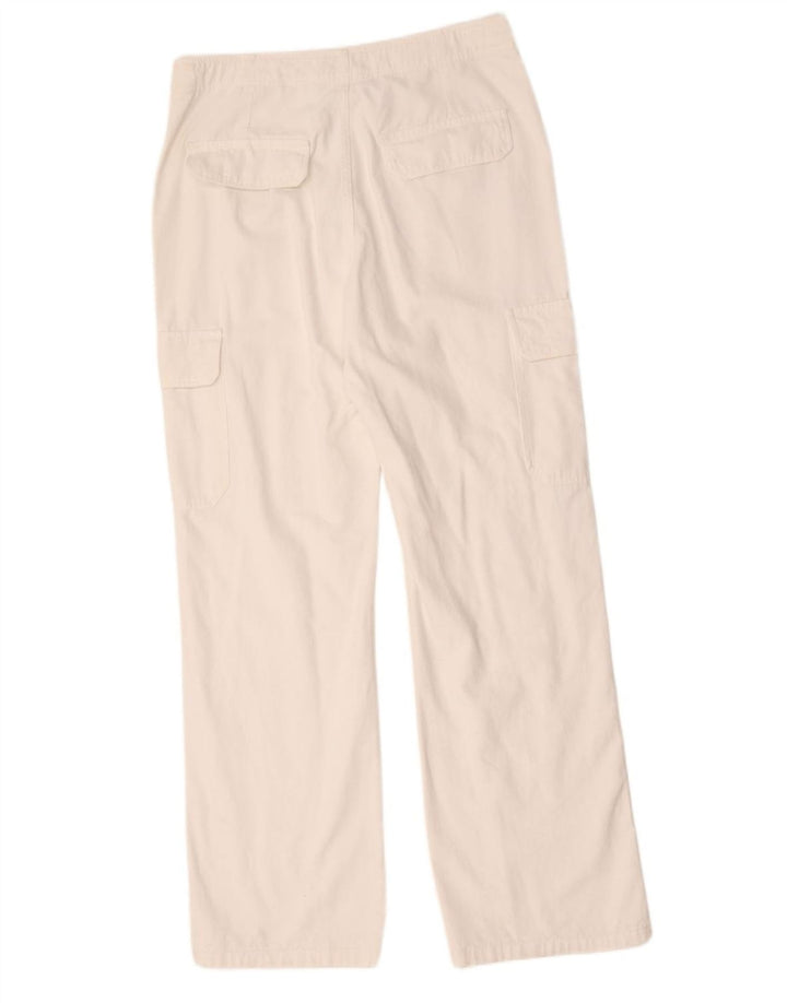 Pantaloni cargo dritti da donna Zara EU 42 Large W32 L33 Bianco