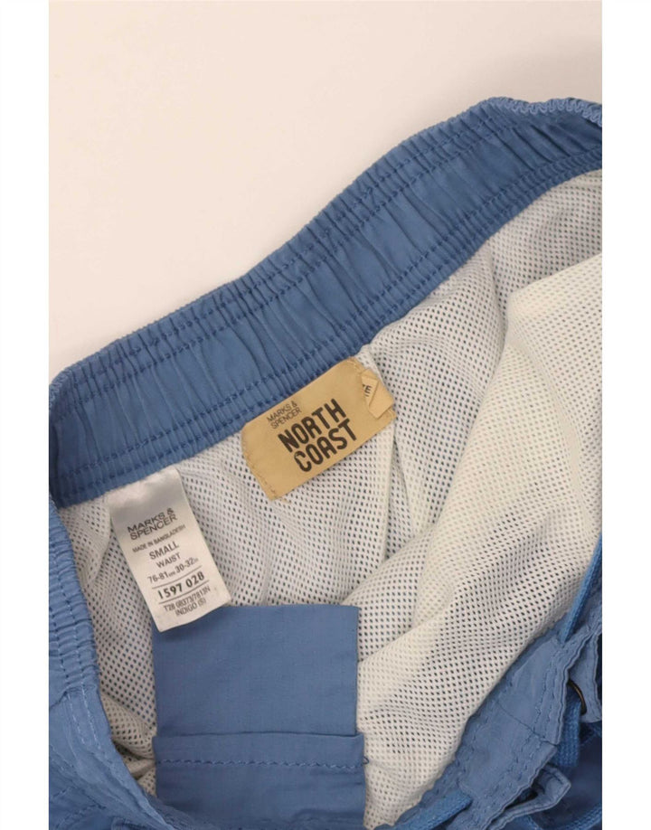 Pantaloncini da bagno cargo da uomo Marks & Spencer piccoli in poliestere blu