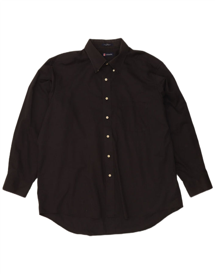 Camicia da uomo Chaps taglia 17 1/2 XL cotone nero