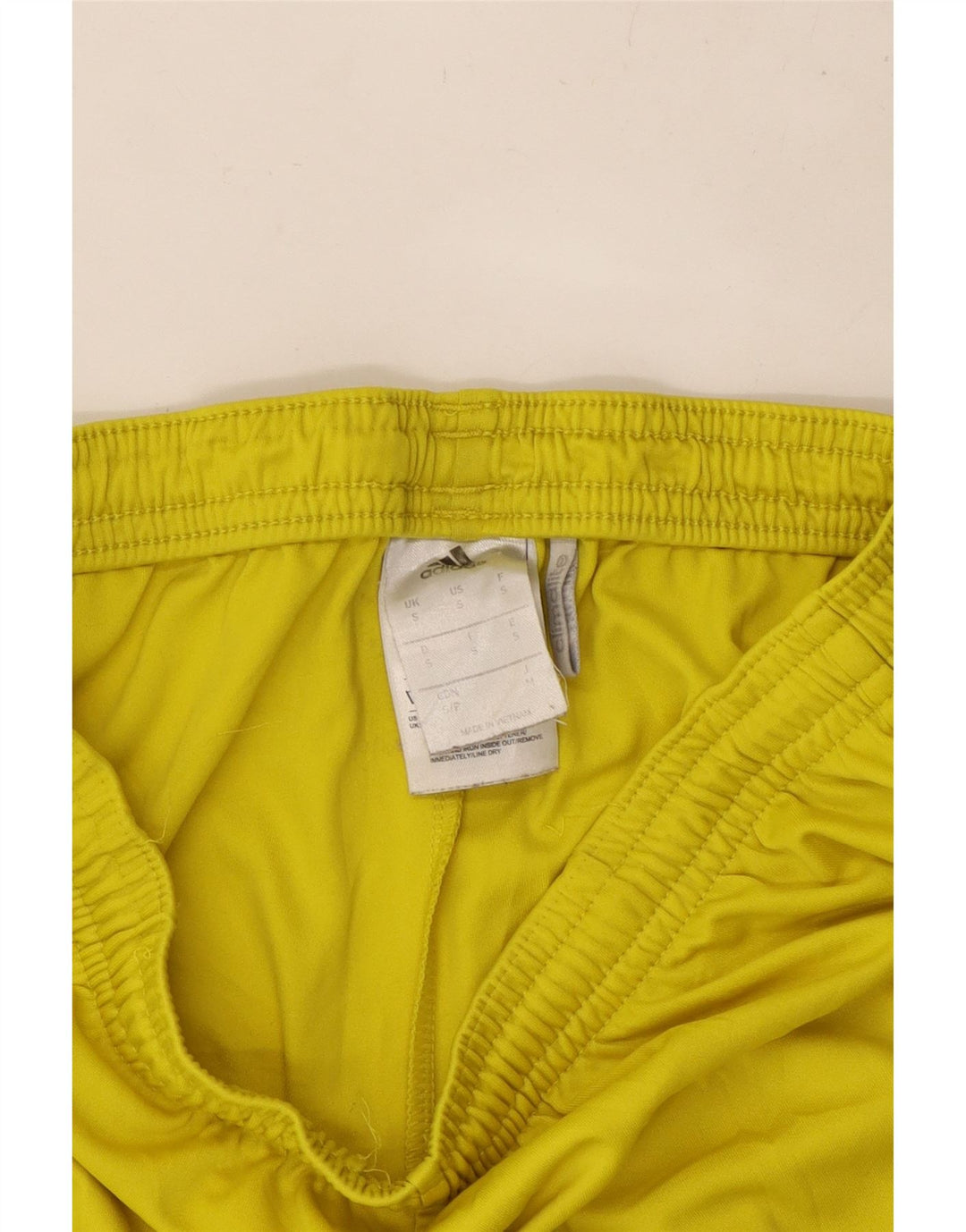 Pantaloncini sportivi ADIDAS Climalite da uomo piccoli in poliestere giallo