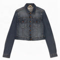 Giacca in denim corto da donna Topshop UK 12 cotone blu medio