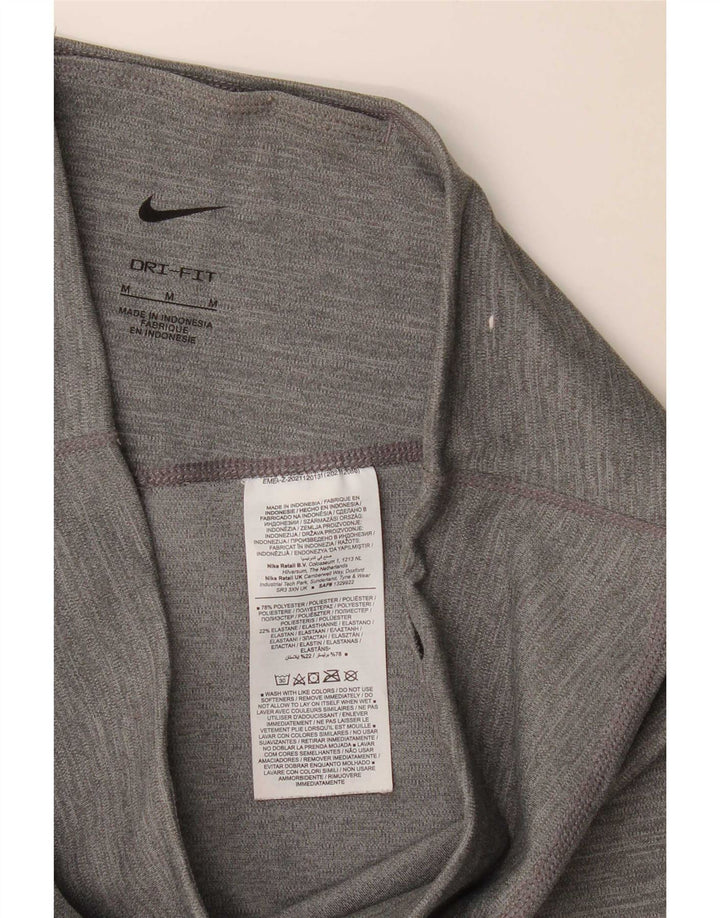 Leggings Nike Dri Fit da donna UK 12 Poliestere screziato grigio medio