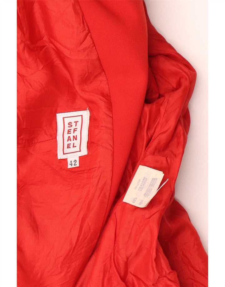 Giacca Blazer a 4 Bottoni da Donna Stefanel IT 42 Medio Rosso Poliestere