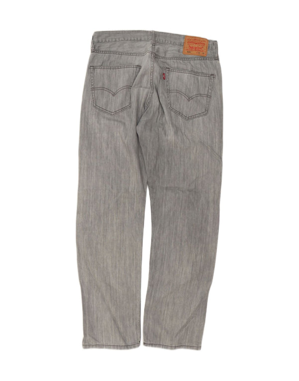 Levi's Uomo 505 Jeans dritti W33 L30 Cotone grigio