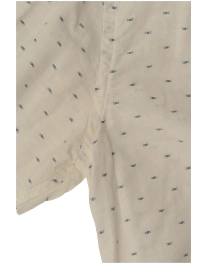 Camicia da uomo Tommy Hilfiger piccola in cotone maculato bianco