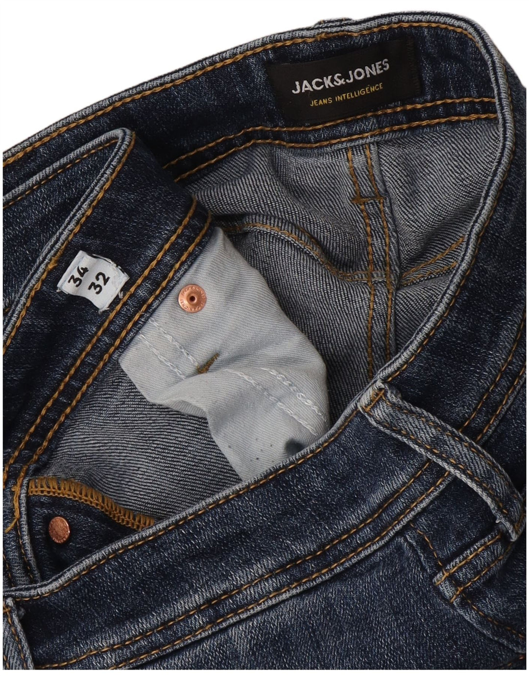 Jack & Jones Uomo Mike Slim Jeans W34 L32 Blu