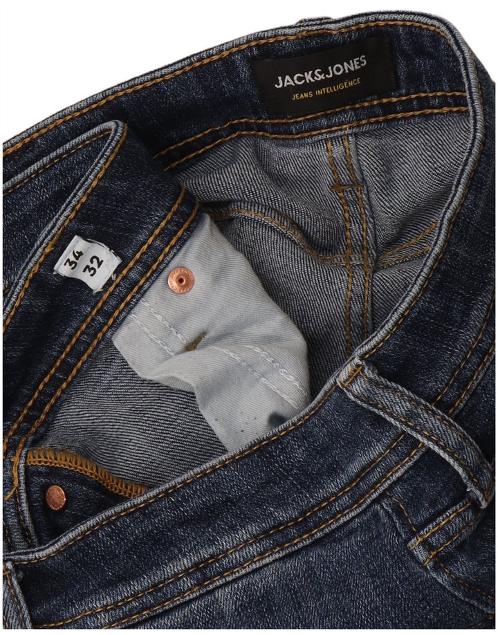 Jack & Jones Uomo Mike Slim Jeans W34 L32 Blu