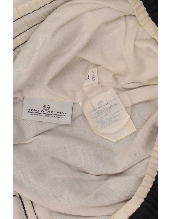 Sergio Tacchini Pantaloni da tuta da uomo Joggers Large Blu Navy Poliestere