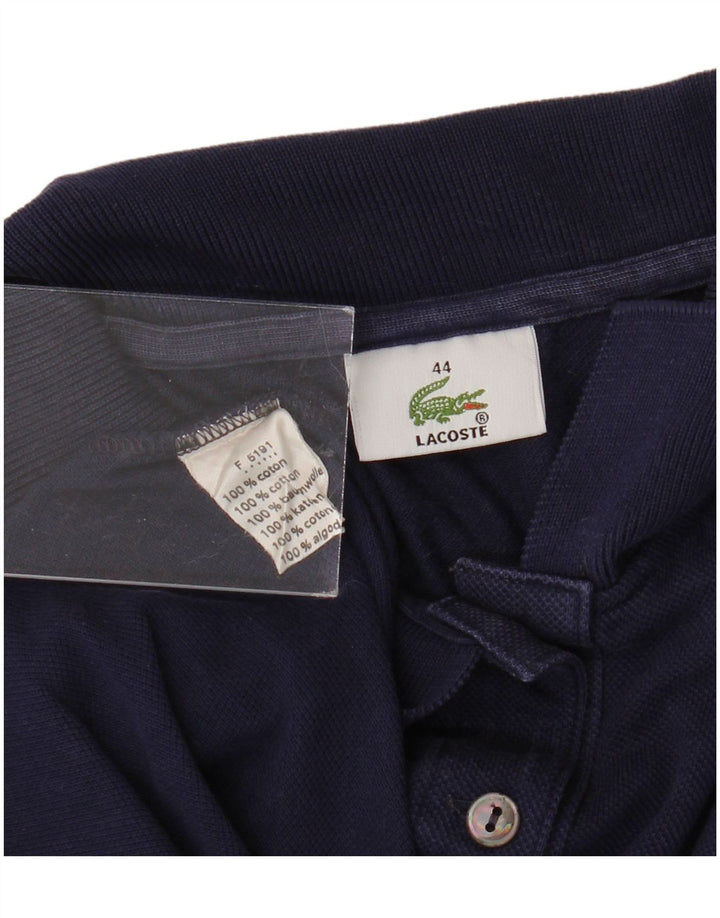 Polo senza maniche da donna LACOSTE taglia 44 grande cotone blu navy