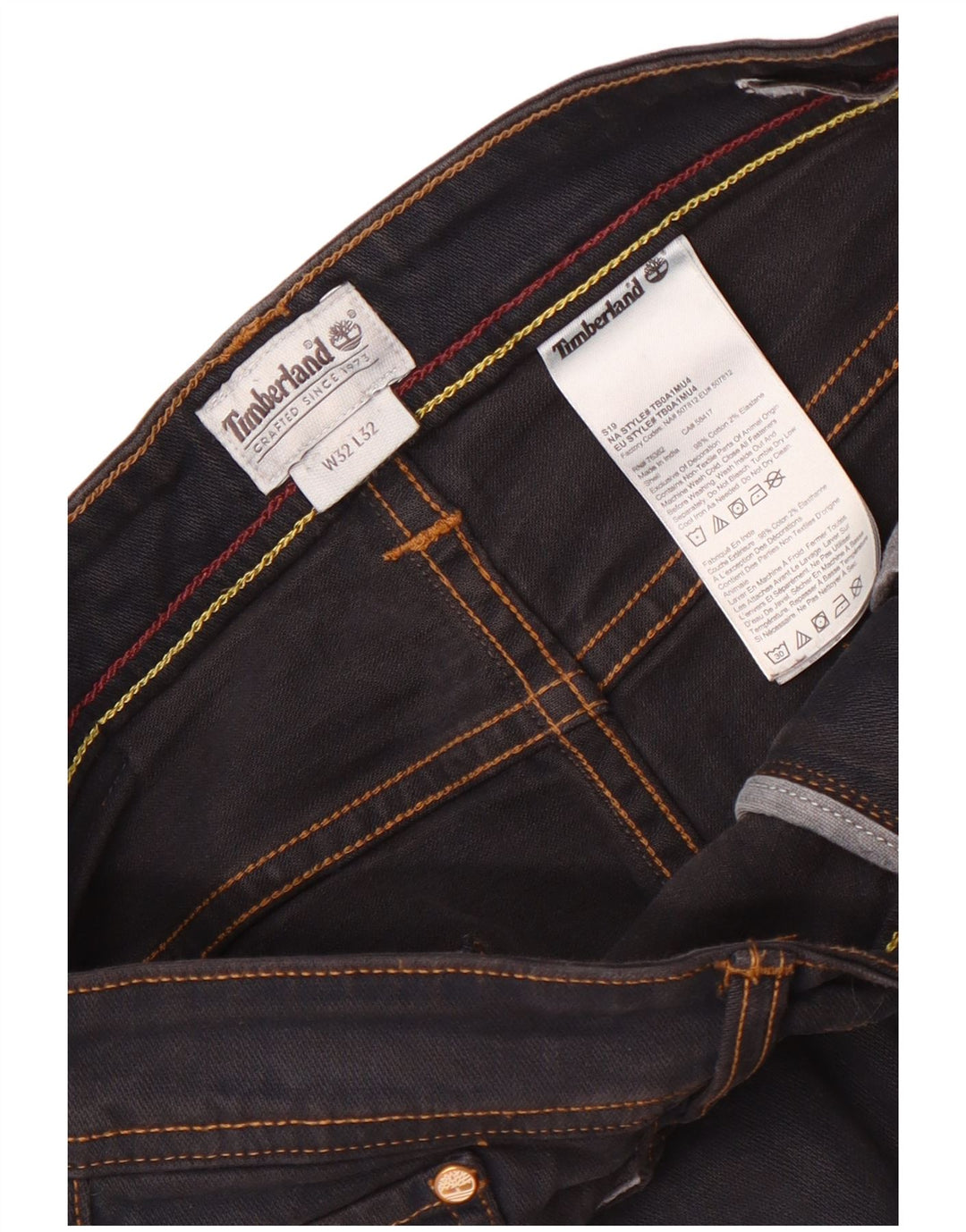 Jeans dritti da uomo Timberland W32 L32 cotone blu navy